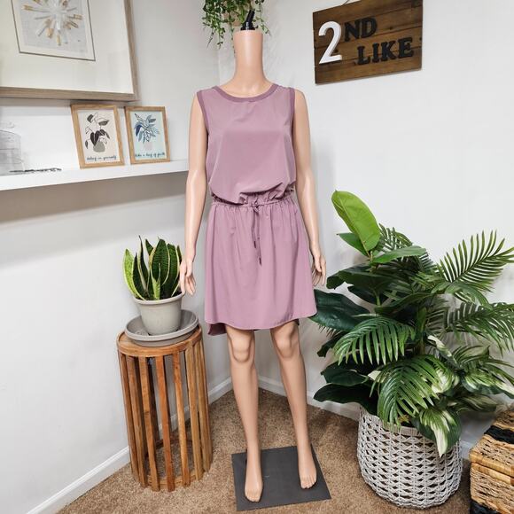 ATHLETA Rincon dress cascadia violet size Large Petite LP - Picture 1 of 10